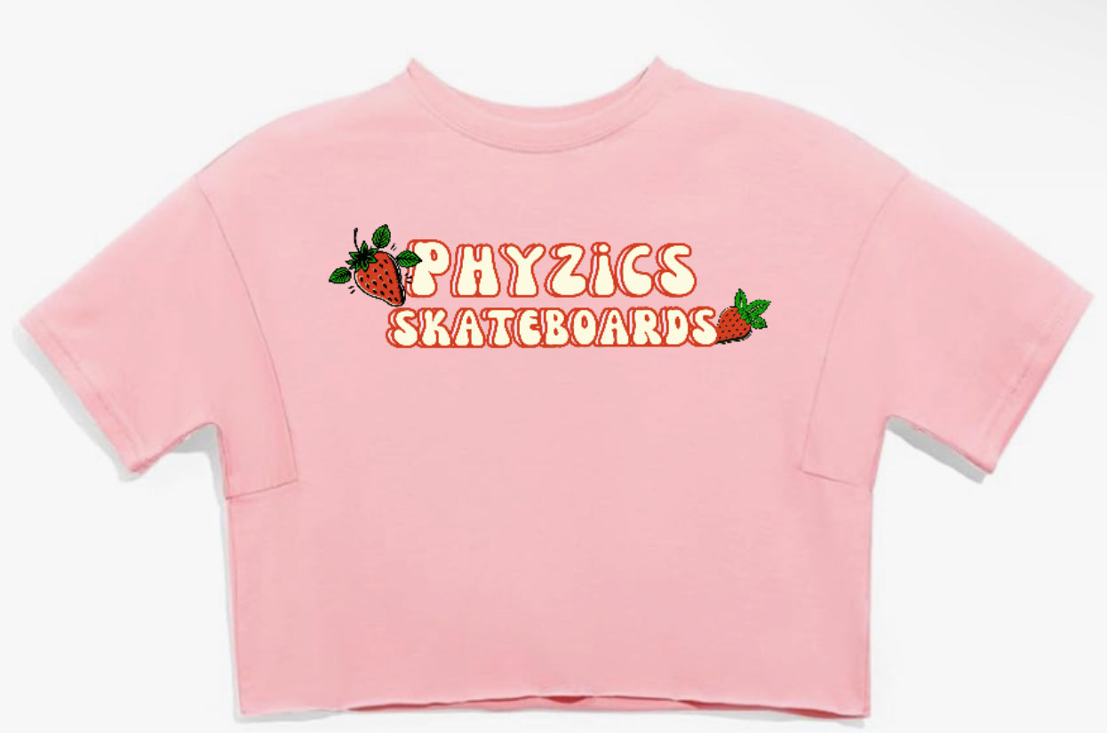 (Youth) Berries & Cream Oversized Cropped Tee