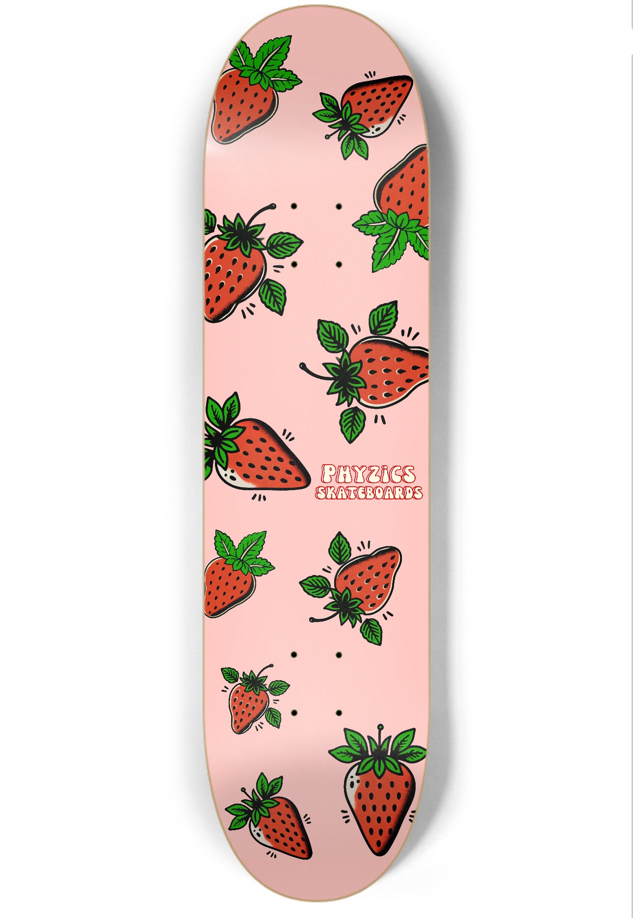 Berries & Cream (Pink) Skateboard Deck
