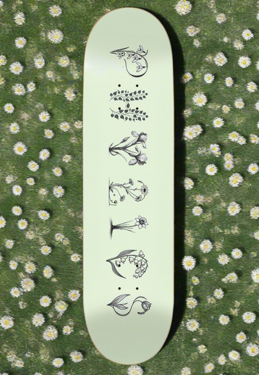 Spring Blossom (Green) Skateboard Deck