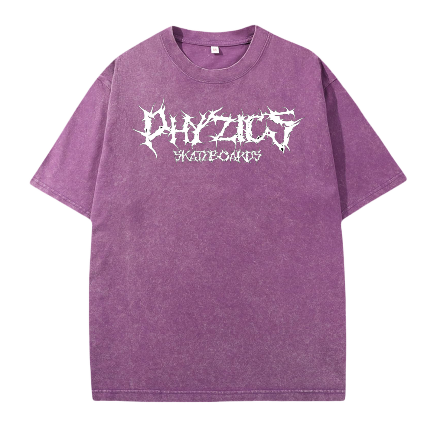 Powertrip Purple Acid Washed Oversized Short Sleeve T-Shirt