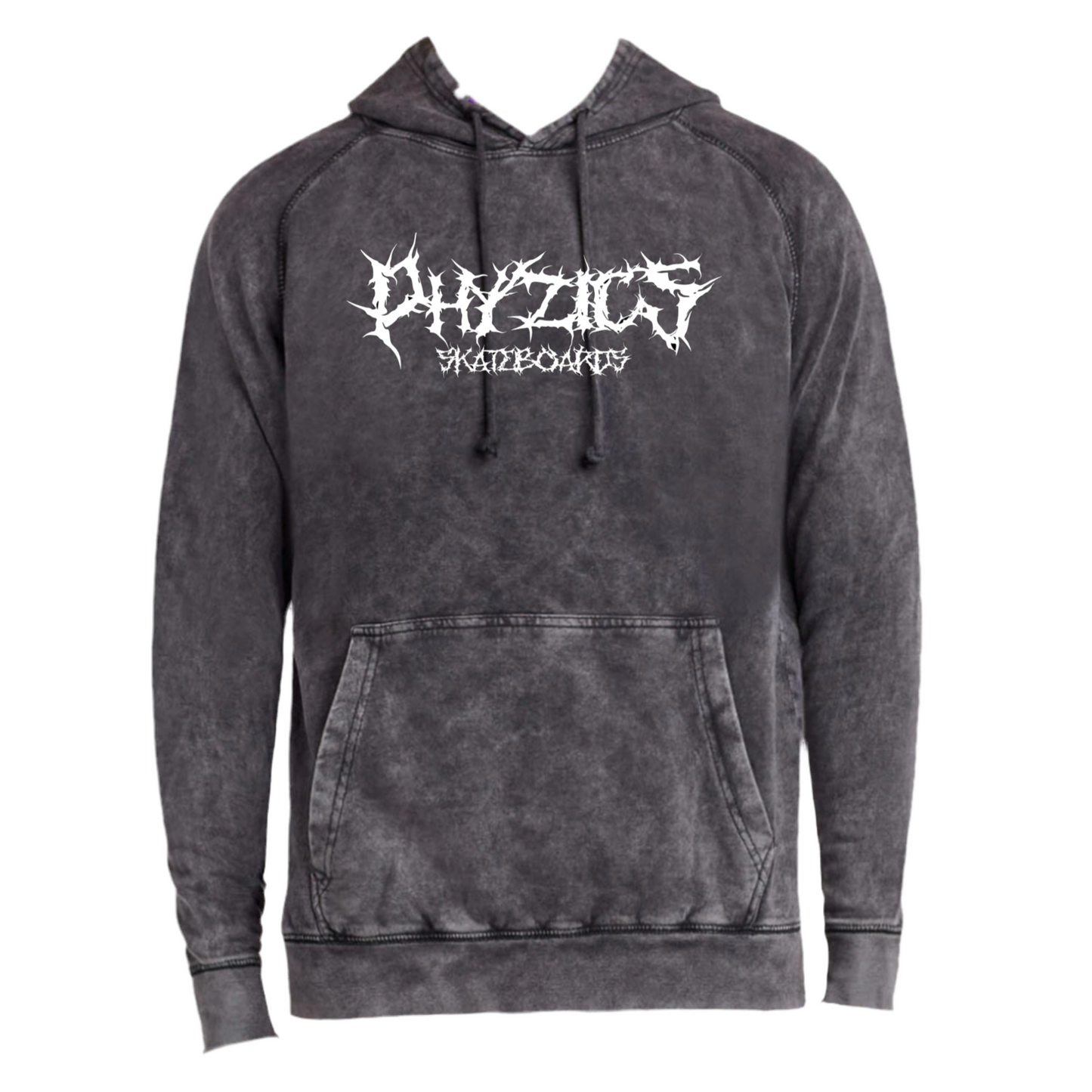 Powertrip Black Acid Washed Hoodie