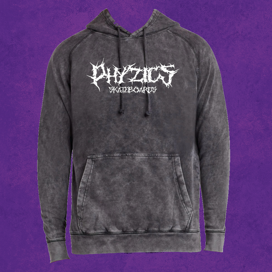 Powertrip Black Acid Washed Hoodie