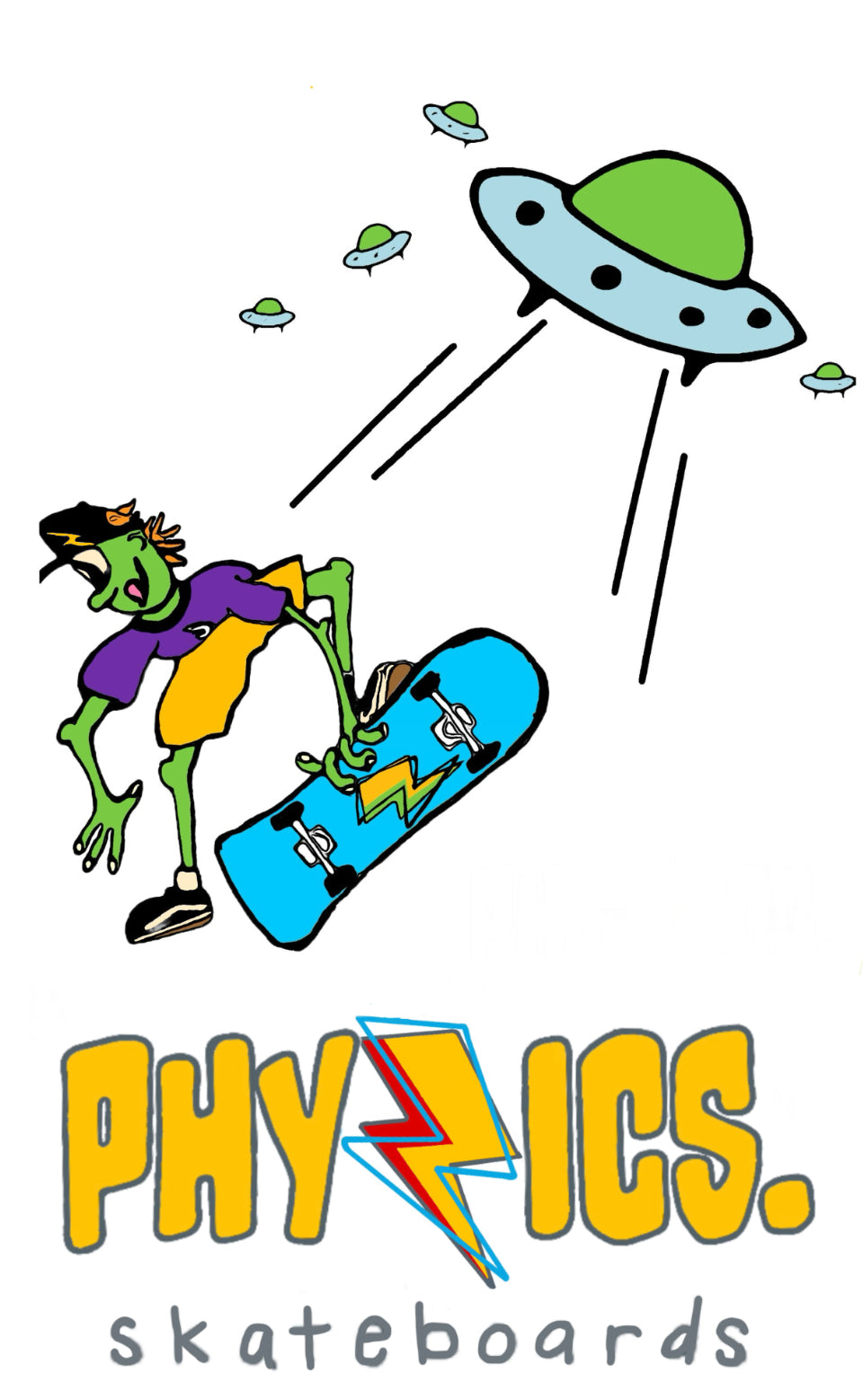 (Youth) Alien Drop In - White Short Sleeve T-Shirt