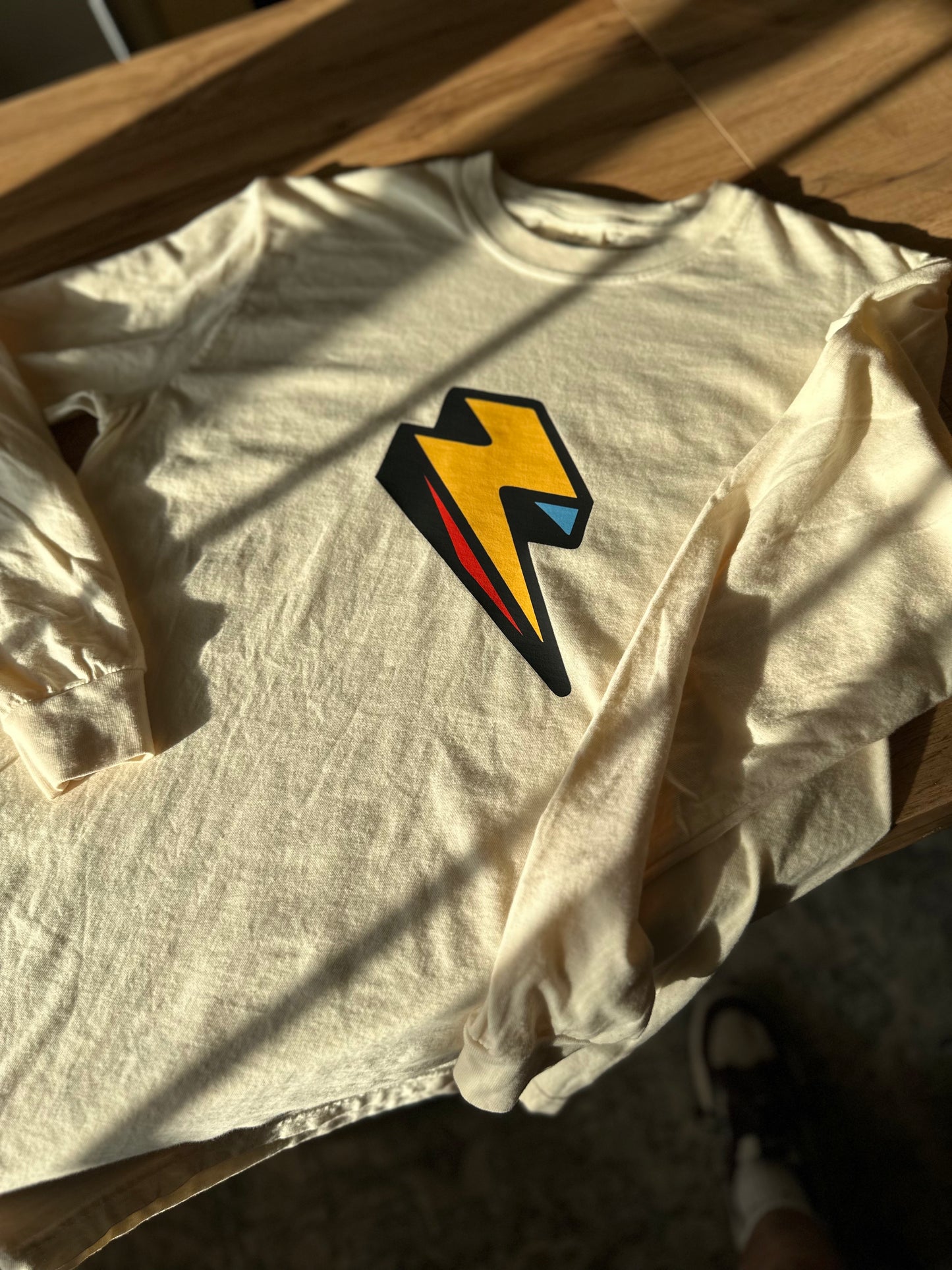 Graffiti Logo - Tan Long Sleeve T-Shirt