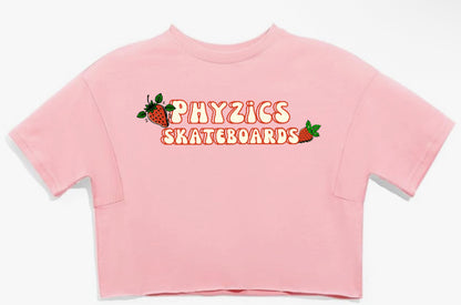 (Youth) Berries & Cream Oversized Cropped Tee