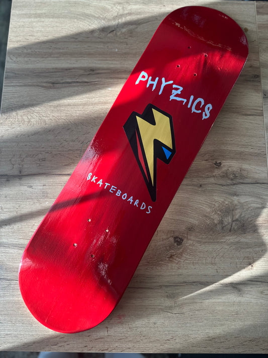 Red Lightning Logo Skateboard Deck